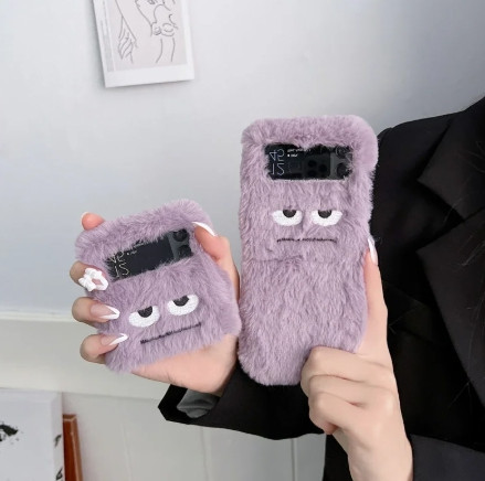 Monstera - かわいい面白い毛皮ふわふわモンスターソフトケース Samsung Galaxy Z Flip 6