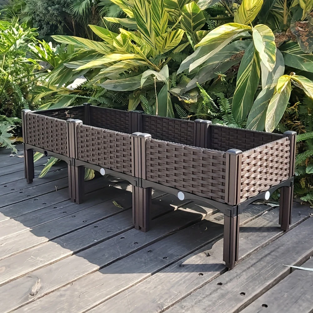 Pothos - 大容量ガーデンベッド野菜植栽ボックスホームバルコニー植栽ポット機器肥厚成長ガーデンポット、プランター1セット