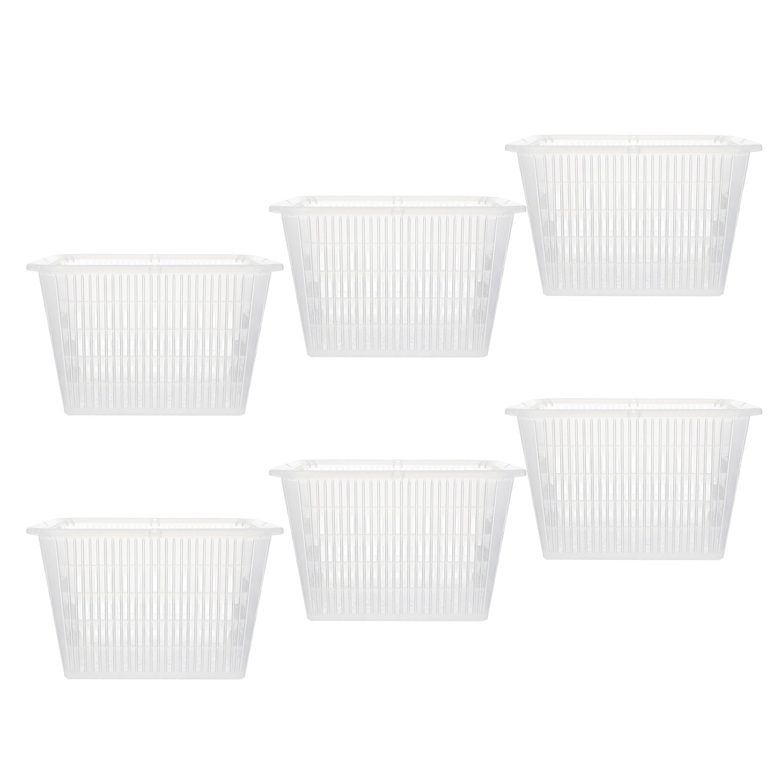 6個入り、正方形のメッシュ構造の水耕栽培用プランター、プラス - Indoor Plants のレビューと価格