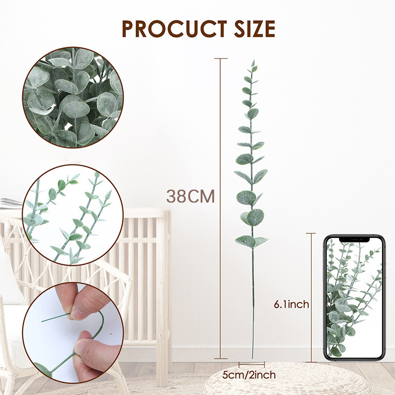 20 個人工ユーカリの茎の葉グリーンユーカリの枝偽の植物結婚 - Fiddle Leaf Fig のレビューと価格