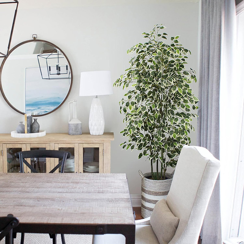 70インチ人工イチジクの木フェイクフロア植物プラスチックガジ - Fiddle Leaf Fig のレビューと価格