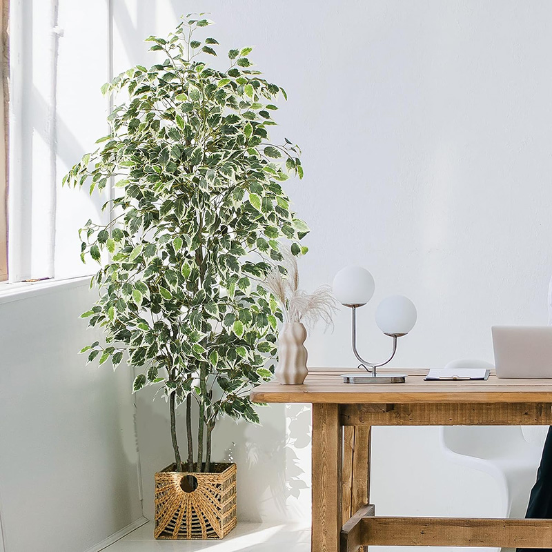 70インチ人工イチジクの木フェイクフロア植物プラスチックガジ - Fiddle Leaf Fig のレビューと価格