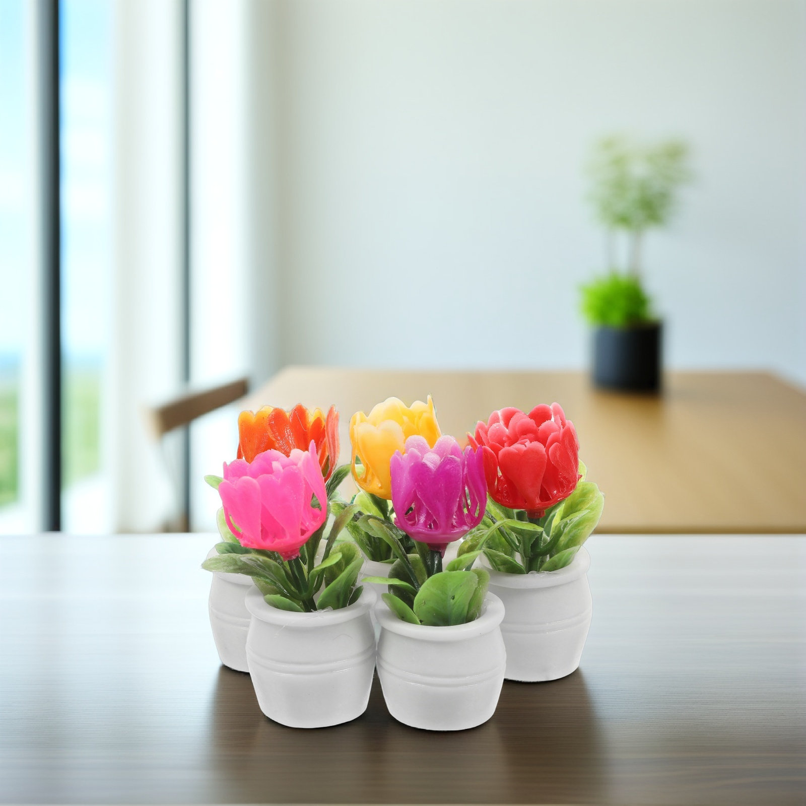 5個入り 人工多肉植物盆栽 高精細 ミニチュア鉢植え フェア - Plant Pot のレビューと価格